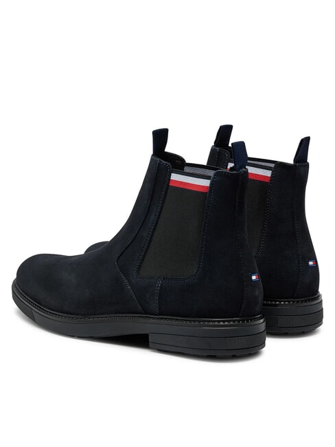HILFIGER OUTDOOR Ghete din piele &icirc;ntoarsă albastru - Pantofi bărbați