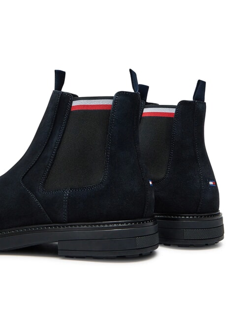 HILFIGER OUTDOOR Ghete din piele &icirc;ntoarsă albastru - Pantofi bărbați