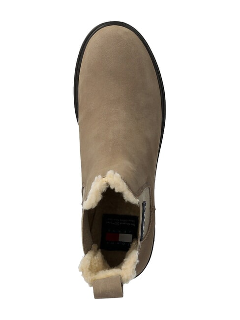 TH JEANS Ghete din piele nubuck kaki - Pantofi femei