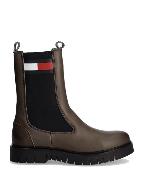 TH JEANS Ghete din piele pentru gleznă maro - Pantofi femei