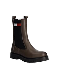 TOMMY HILFIGER TH JEANS Ghete din piele pentru gleznă maro - Pantofi femei - 3