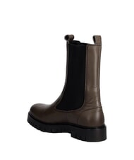 TOMMY HILFIGER TH JEANS Ghete din piele pentru gleznă maro - Pantofi femei - 4