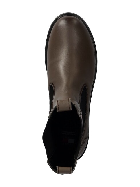 TH JEANS Ghete din piele pentru gleznă maro - Pantofi femei