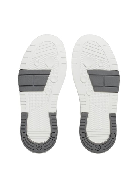 TOMMY JEANS Adidași din piele alb/argintiu - Pantofi femei