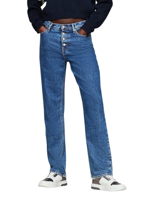 TOMMY JEANS Adidași din piele alb/argintiu - Pantofi femei