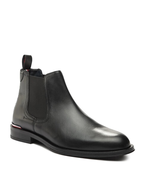 CORE RWB HILFIGER Ghete din piele pentru gleznă negru - Pantofi bărbați