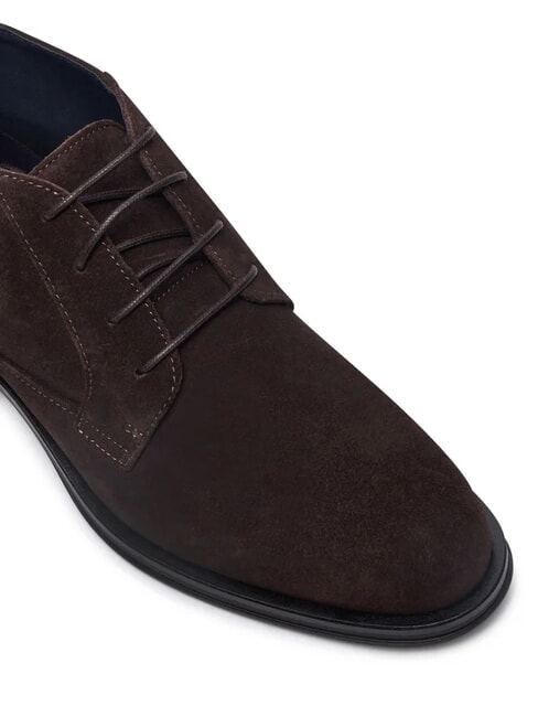 CORE RWB HILFIGER Ghete din piele &icirc;ntoarsă maro - Pantofi bărbați