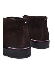 TOMMY HILFIGER CORE RWB HILFIGER Ghete din piele &icirc;ntoarsă maro - Pantofi bărbați - 4