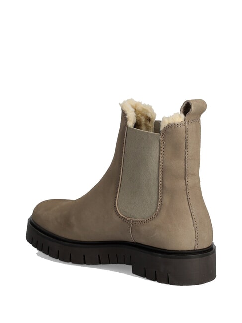 TH JEANS Ghete din piele nubuck kaki - Pantofi femei