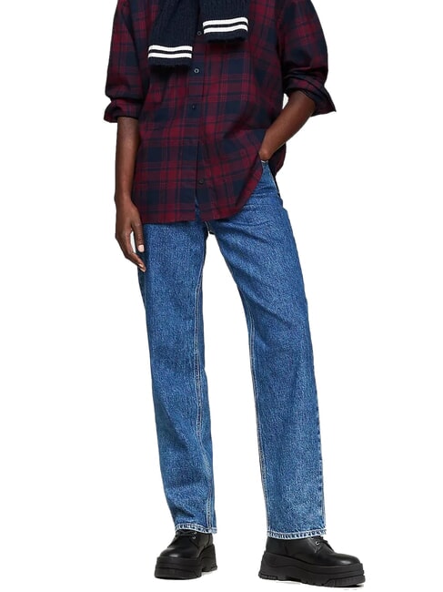 TH JEANS Ghete din piele cu platformă și fermoar negru - Pantofi femei