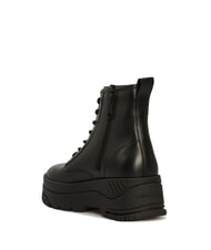 TOMMY HILFIGER TH JEANS Ghete din piele cu platformă și fermoar negru - Pantofi femei - 4