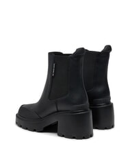 TOMMY HILFIGER TH JEANS Ghete din piele cu toc mediu negru - Pantofi femei - 4