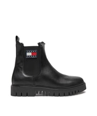 TOMMY HILFIGER TH JEANS Ghete din piele pentru gleznă negru - Pantofi femei - 2