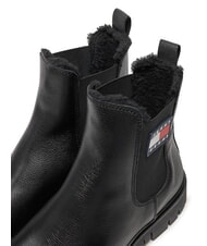 TOMMY HILFIGER TH JEANS Ghete din piele pentru gleznă negru - Pantofi femei - 4