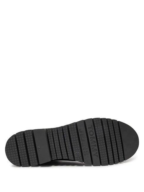TH JEANS Ghete din piele pentru gleznă negru - Pantofi femei