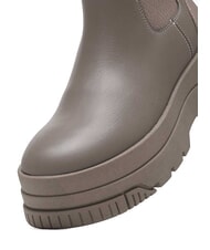 TOMMY HILFIGER TH JEANS  Ghete &icirc;nalte din piele gri - Pantofi femei - 3