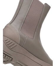 TOMMY HILFIGER TH JEANS  Ghete &icirc;nalte din piele gri - Pantofi femei - 4