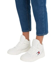 TOMMY HILFIGER TJW NEW BASKET MC Adidași din piele ecru - Pantofi femei - 6
