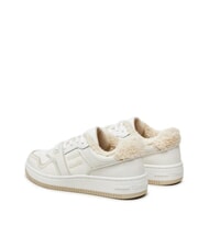 TOMMY HILFIGER TH JEANS Teniși din piele cu aplicație ecru - Pantofi femei - 4