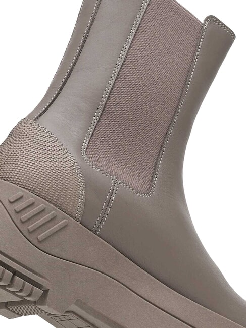 TH JEANS  Ghete &icirc;nalte din piele gri - Pantofi femei