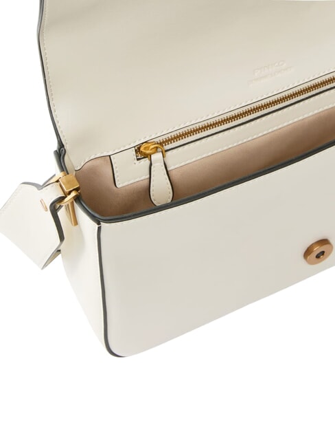 LOVE ONE CLASSIC SLOUCHY Geantă de umăr din piele mătase alb-aur antic - Genți femei