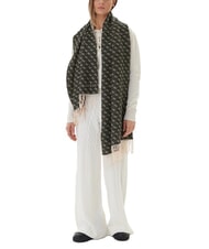 GUESS 4G LOGO Eșarfă cu franjuri BLACK - Eșarfe - 2