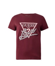 GUESS PEARLS LOVE TRIANGLE Tricou cu imprimeu și aplicații roșu noir - tricou - 4