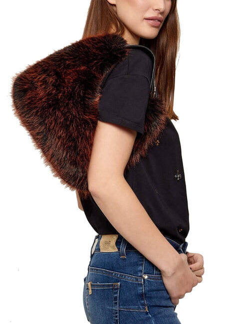 KATIA Geantă de umăr maro și negru multicolor - Genți femei