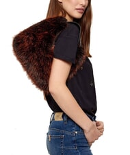 GUESS KATIA Geantă de umăr maro și negru multicolor - Genți femei - 5