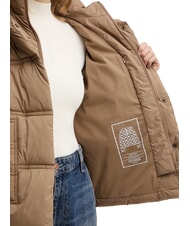 GUESS NEW DAISY Jachetă de puf cu glugă gri taupe spălat multicolor - Jachete de puf pentru femei - 4