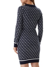 GUESS AUBREY Rochie tricotată 4g albastru și crem - Haine de femeie - 2