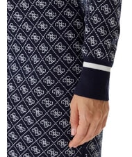 GUESS AUBREY Rochie tricotată 4g albastru și crem - Haine de femeie - 4