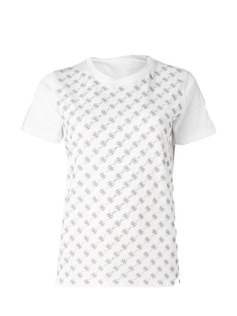 ALLOVER Tricou de bumbac alb purpuriu - tricou