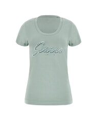 GUESS SCRIPT Tricou cu m&acirc;necă scurtă se estompează &icirc;n jad - tricou - 4