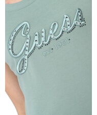 GUESS SCRIPT Tricou cu m&acirc;necă scurtă se estompează &icirc;n jad - tricou - 3