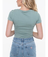 GUESS SCRIPT Tricou cu m&acirc;necă scurtă se estompează &icirc;n jad - tricou - 2