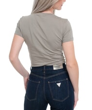 GUESS TRIANGLE FLOWERS Tricou elastic cu imprimeu frunza de salvie - tricou - 2