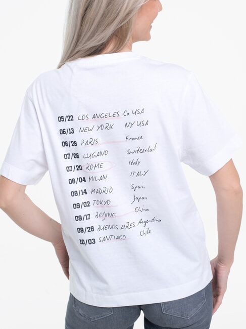 TOUR DATES Tricou din bumbac alb purpuriu - tricou