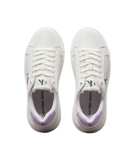 CALVIN KLEIN CK JEANS  Chunky Cupsole Tenisi din piele alb - Pantofi femei - 4