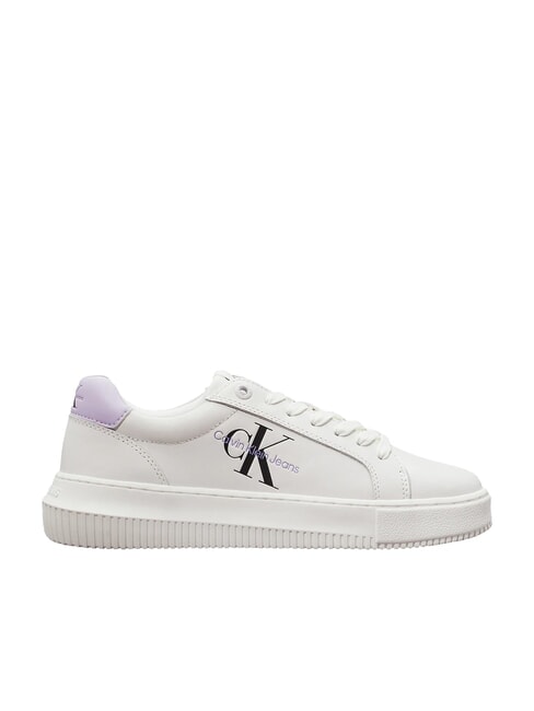 CK JEANS  Chunky Cupsole Tenisi din piele alb - Pantofi femei