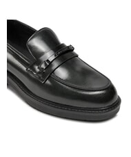 CALVIN KLEIN LOAFER BAR SAFF Mocasini din piele cu inserție saffiano negru - Pantofi femei - 4