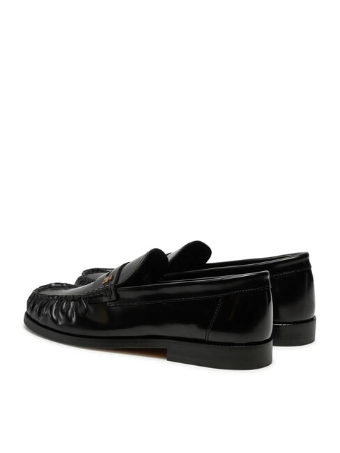 TH MONOGRAM Mocasini din piele strălucitoare negru - Pantofi femei