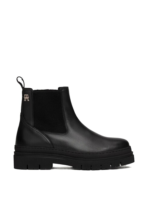 TH Ghete din piele stil Chelsea negru - Pantofi femei