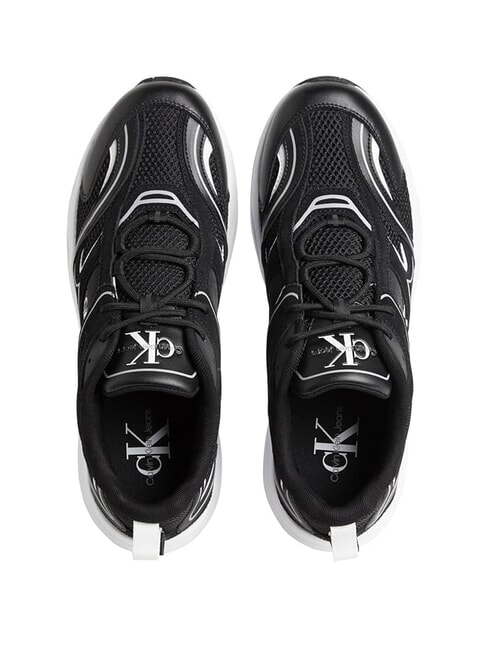 CK JEANS Retro Tennis Tenisi din piele negru - Pantofi bărbați