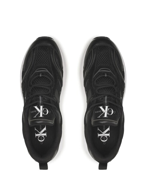 CK JEANS Retro Tennis Tenisi din piele negru - Pantofi bărbați