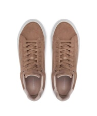 CALVIN KLEIN FLATFORM CUP LACE UP Teniși din piele &icirc;ntoarsă maro - Pantofi femei - 4