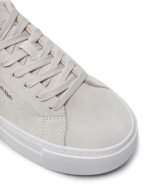 FLATFORM CUP LACE UP Teniși din piele &icirc;ntoarsă bej - Pantofi femei