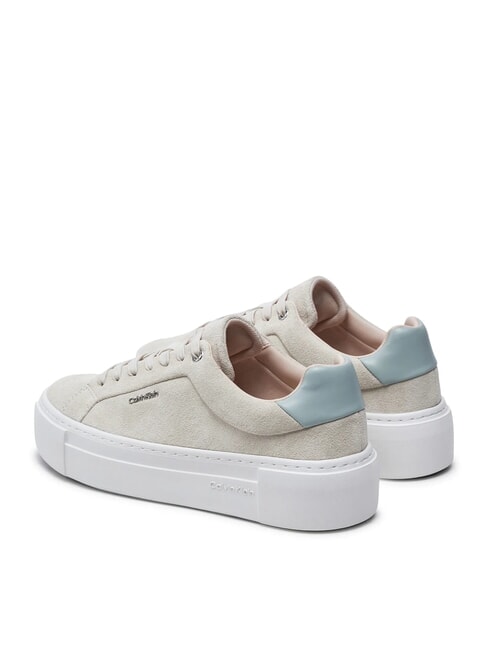 FLATFORM CUP LACE UP Teniși din piele &icirc;ntoarsă bej - Pantofi femei