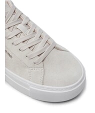 CALVIN KLEIN FLATFORM CUP LACE UP Teniși din piele &icirc;ntoarsă bej - Pantofi femei - 3