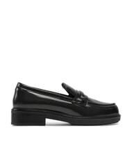 CALVIN KLEIN LOAFER BAR SAFF Mocasini din piele cu inserție saffiano - Pantofi femei